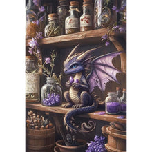 Load image into Gallery viewer, AB Diamond Painting - Full Round - Purple little dragon (40*60CM)

