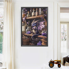 Load image into Gallery viewer, AB Diamond Painting - Full Round - Purple little dragon (40*60CM)
