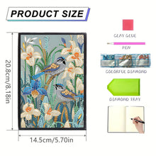 Load image into Gallery viewer, Special Shaped Birds Flowers 5D DIY Diamond Painting Notebook for Students Adult
