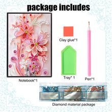 Load image into Gallery viewer, Special Shaped Flowers 5D DIY Diamond Painting Notebook for Students Adults
