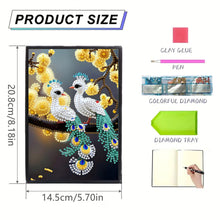 Load image into Gallery viewer, Special Shaped Peacock 5D DIY Diamond Painting Notebook for Students Adults
