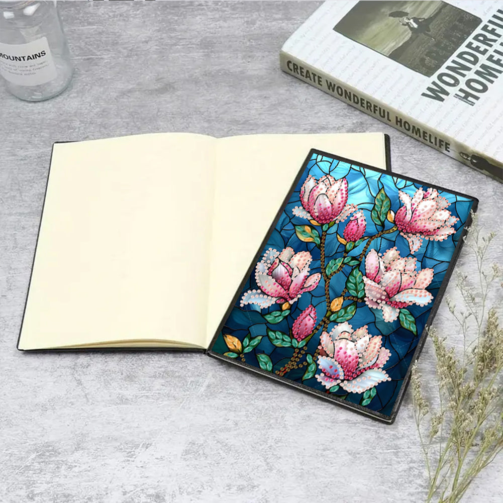 Special Shaped Flowers 5D DIY Diamond Painting Notebook for Students Adults