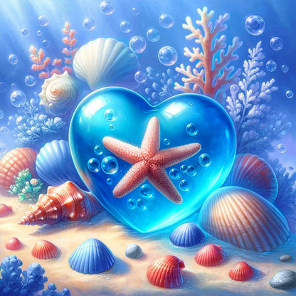 Diamond Painting - Full Round - Dream love starfish (30*30CM)