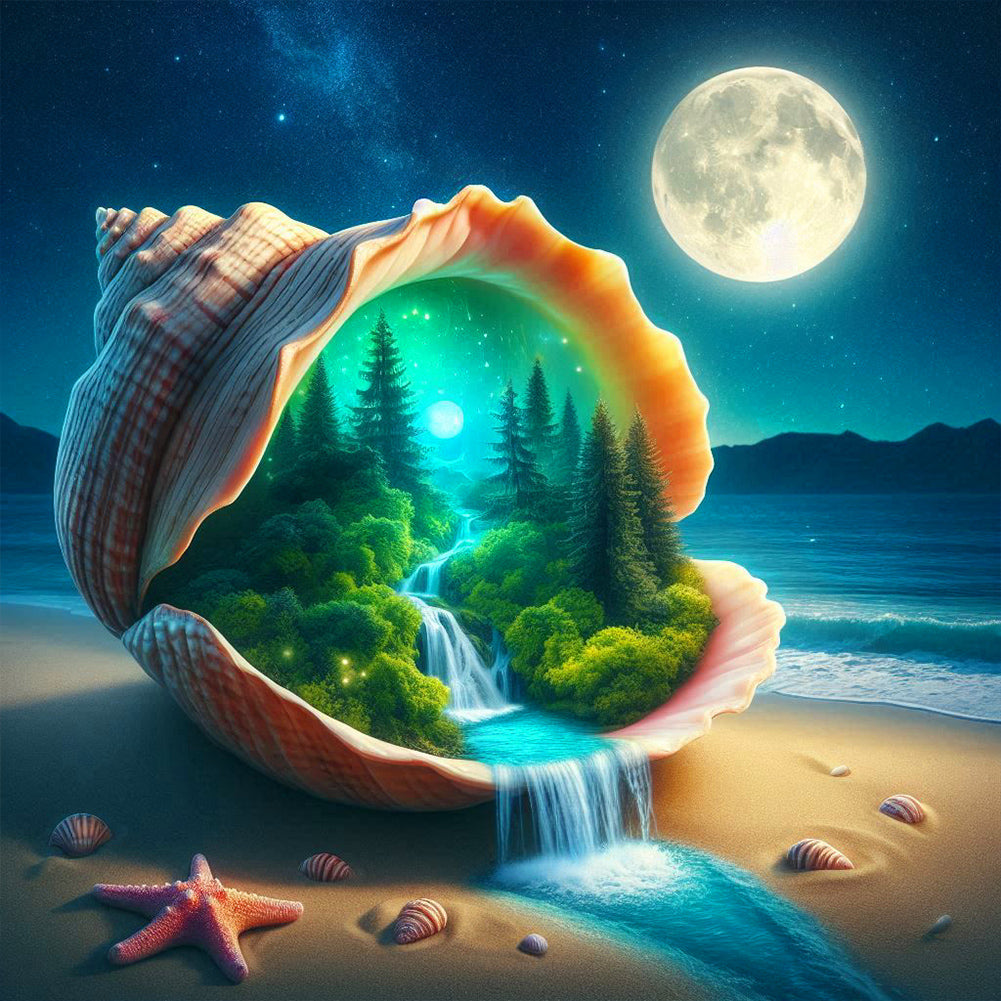 Diamond Painting - Full Round - Dream Forest Shell (30*30CM)