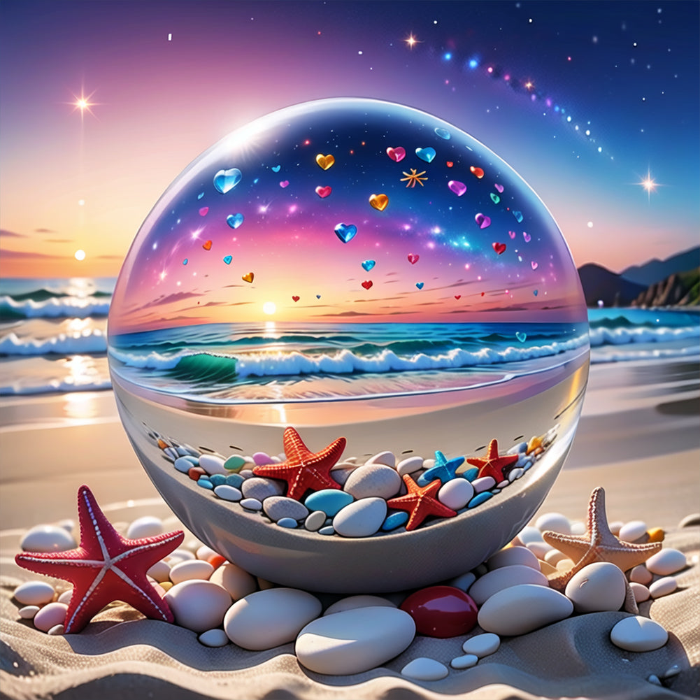 Diamond Painting - Full Round - Dream Starfish Water Drop (30*30CM)