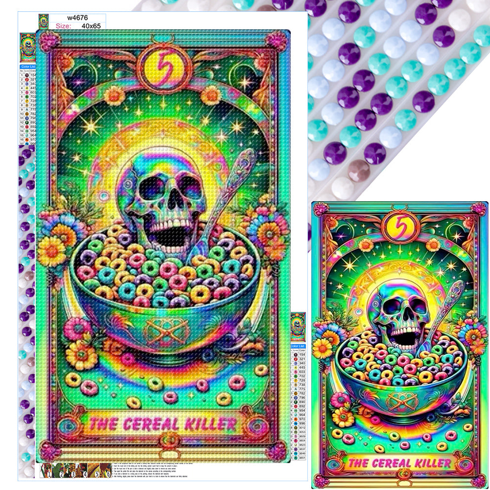 Diamond Painting - Full Round - Skull Card (40*65CM)