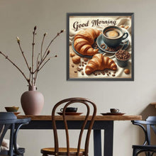 Load image into Gallery viewer, Diamond Painting - Full Round - Good morning croissant (40*40CM)
