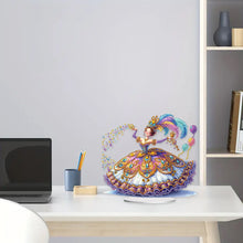 Load image into Gallery viewer, Acrylic Special Shape Carnival Dancing Girl Diamond Painting Desktop Ornaments
