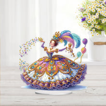 Load image into Gallery viewer, Acrylic Special Shape Carnival Dancing Girl Diamond Painting Desktop Ornaments
