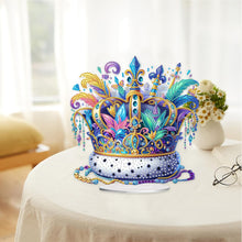 Load image into Gallery viewer, Acrylic Special Shape Carnival Crown Diamond Painting Desktop Ornaments
