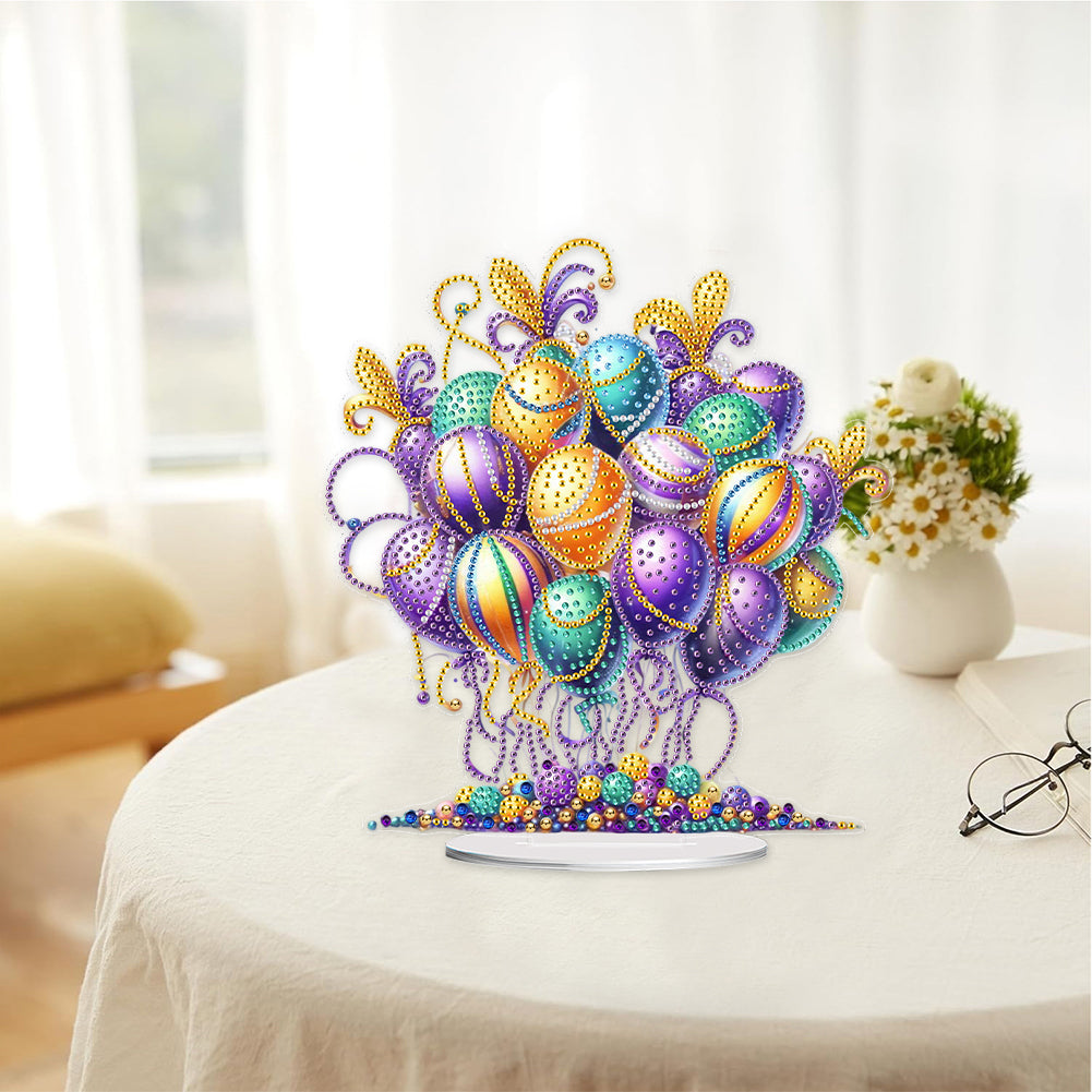 Acrylic Special Shape Carnival Balloons Diamond Painting Desktop Ornaments