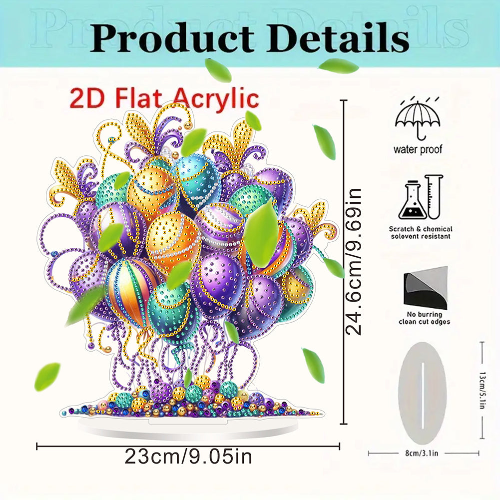 Acrylic Special Shape Carnival Balloons Diamond Painting Desktop Ornaments