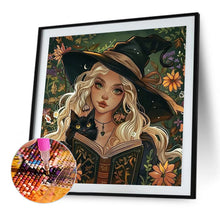 Load image into Gallery viewer, AB Diamond Painting - Full Round - Mysterious Witch and Black Cat (40*40CM)
