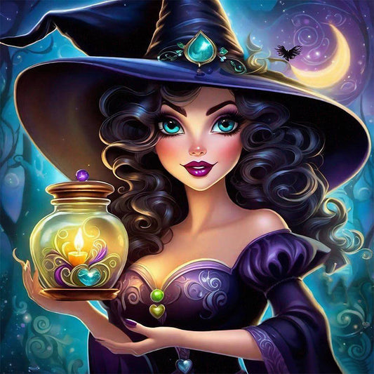 AB Diamond Painting - Full Round - Mysterious Witch (40*40CM)