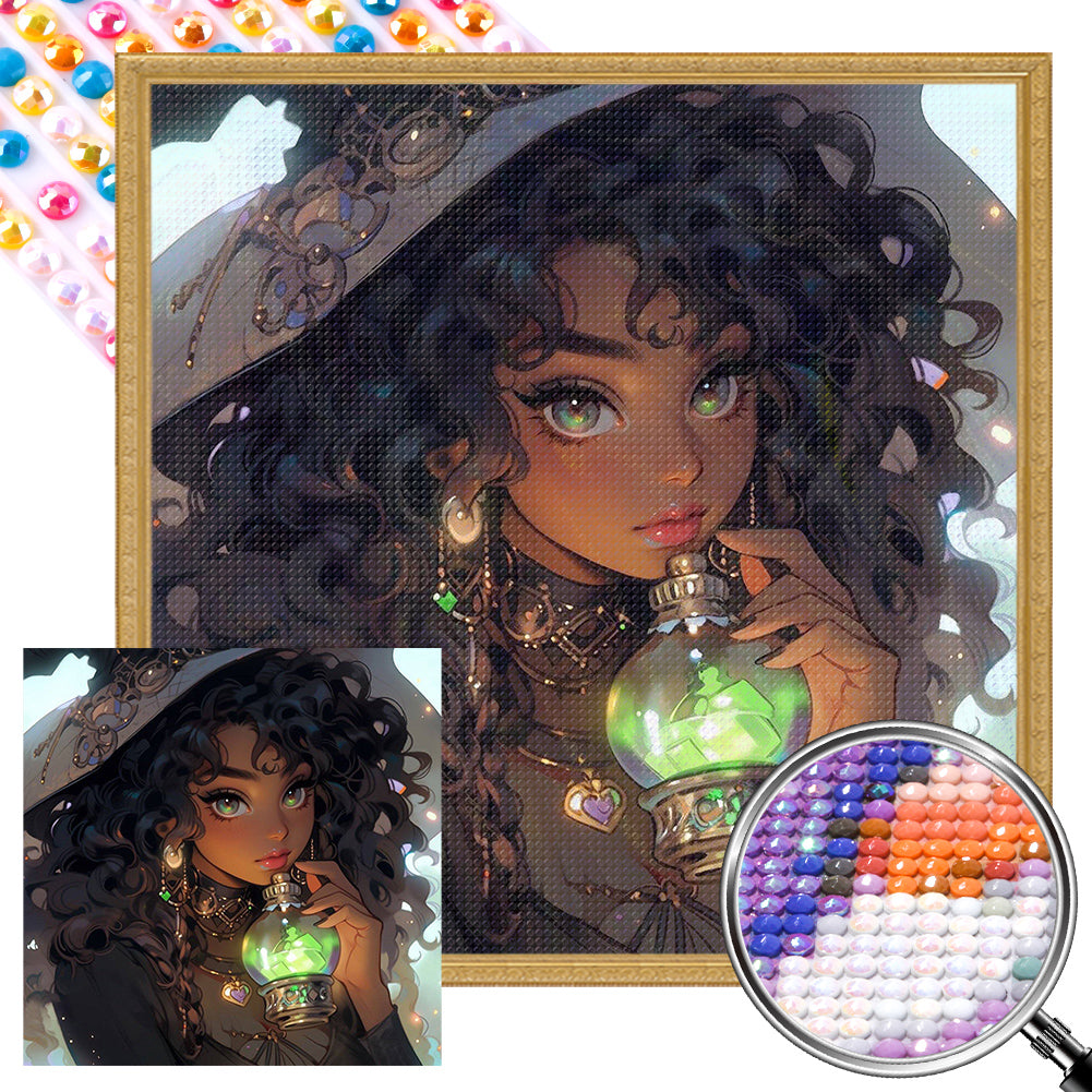 AB Diamond Painting - Full Round - Mysterious Witch (40*40CM)