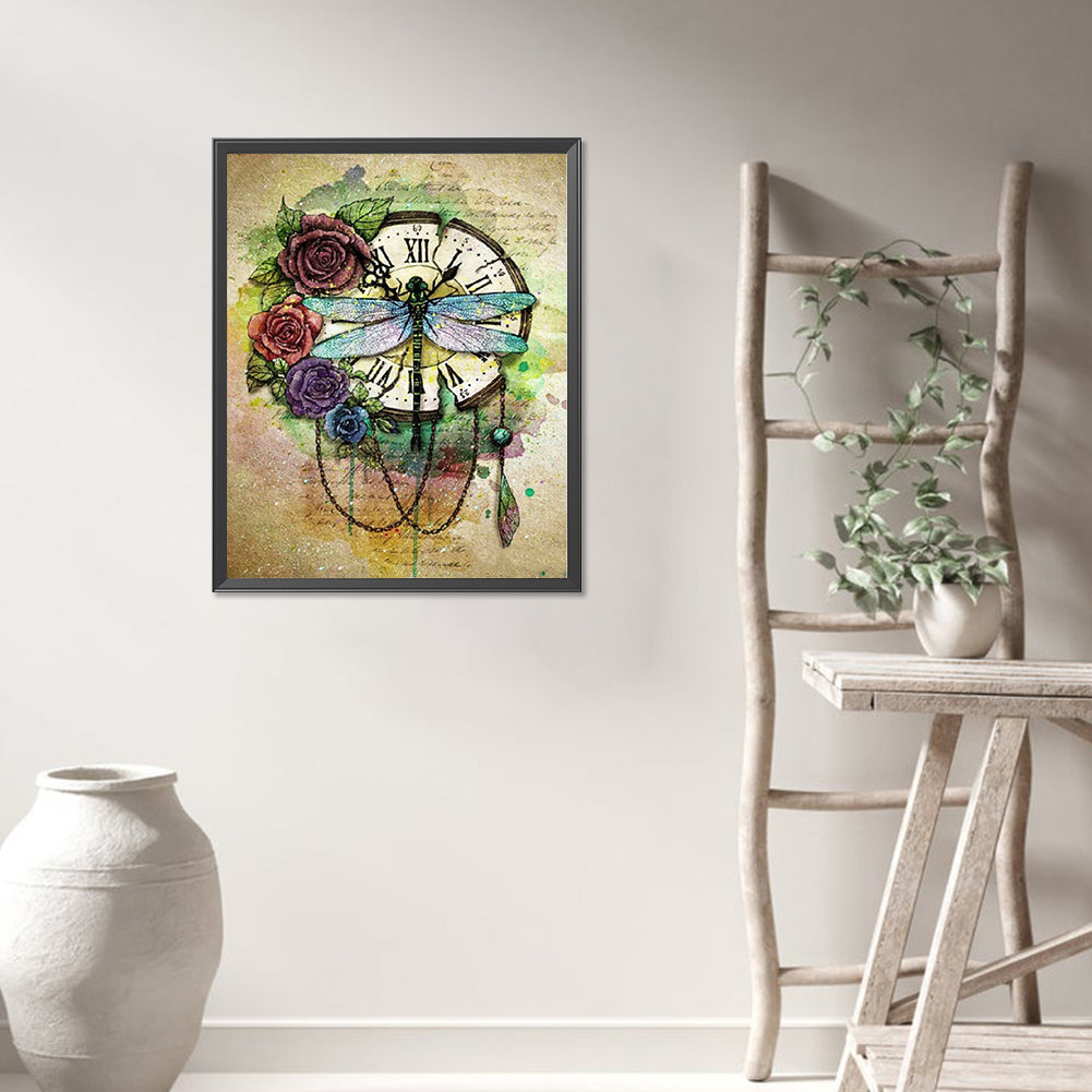 AB Diamond Painting - Full Round - Vintage Clock (40*50CM)