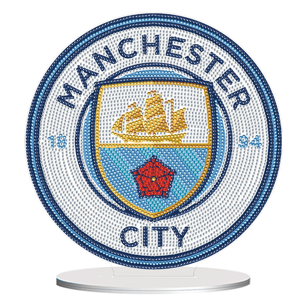 Acrylic Special Shape Manchester City Diamond Painting Desktop Ornaments