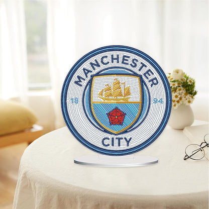 Acrylic Special Shape Manchester City Diamond Painting Desktop Ornaments