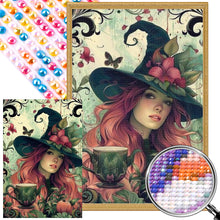 Load image into Gallery viewer, AB Diamond Painting - Full Round - Red-haired Witch (40*60CM)
