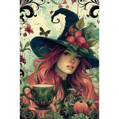 AB Diamond Painting - Full Round - Red-haired Witch (40*60CM)