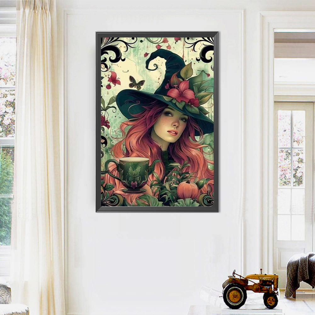 AB Diamond Painting - Full Round - Red-haired Witch (40*60CM)
