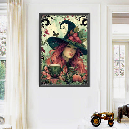AB Diamond Painting - Full Round - Red-haired Witch (40*60CM)