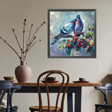 Load image into Gallery viewer, Diamond Painting - Full Round - Double doves (40*40CM)
