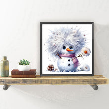 Load image into Gallery viewer, Diamond Painting - Full Round - Winter daisy snowman (30*30CM)
