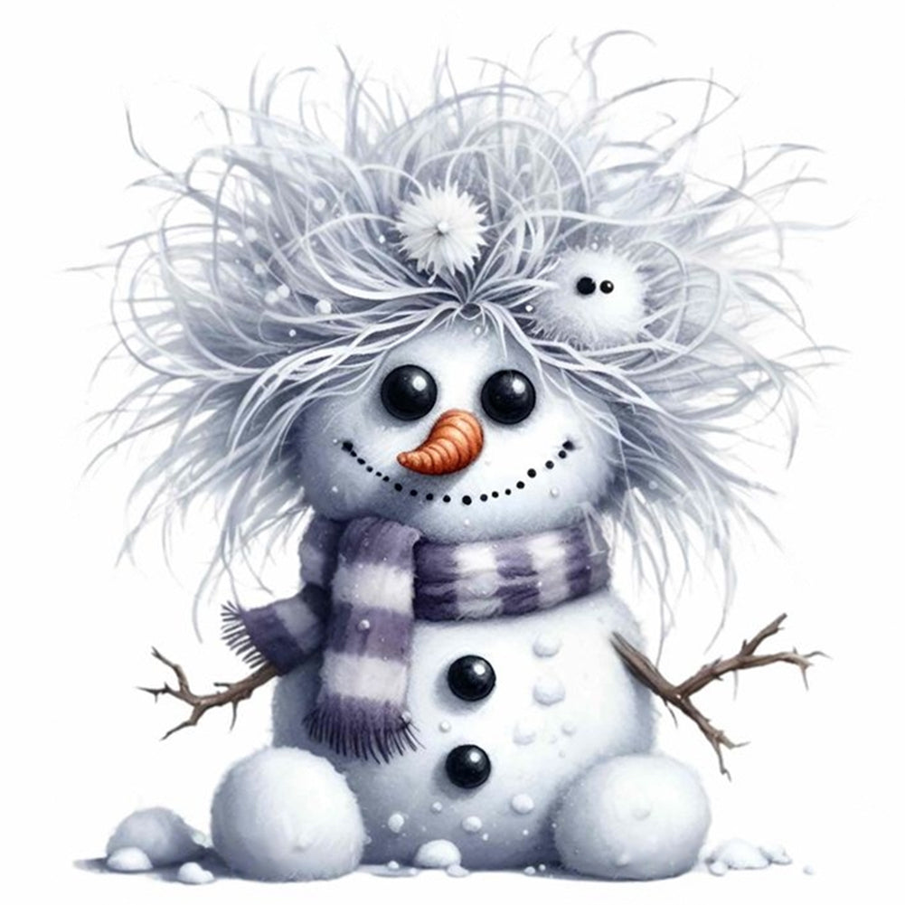 Diamond Painting - Full Round - Winter snowman (30*30CM)