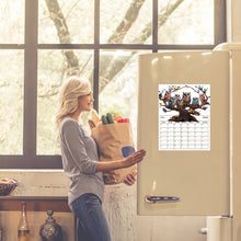 Load image into Gallery viewer, Owl On The Tree Diamond Painting Magnetic Fridge Calendar To-do List Calendar

