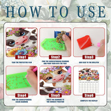Load image into Gallery viewer, Cow Diamond Painting Magnetic Fridge Calendar To-do List Calendar for Beginners
