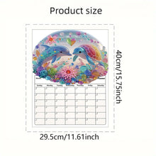 Load image into Gallery viewer, Dolphin Diamond Painting Magnetic Fridge Calendar To-do List Calendar for Adults
