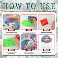 Load image into Gallery viewer, Dolphin Diamond Painting Magnetic Fridge Calendar To-do List Calendar for Adults
