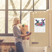 Load image into Gallery viewer, Hummingbird Diamond Painting Magnetic Fridge Calendar To-do List Calendar
