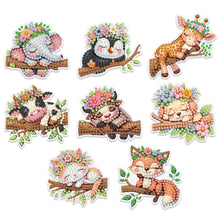 Load image into Gallery viewer, 6Pcs Twig Animals Diamond Painting Fridge Magnet Diamond Art Magnets Decals
