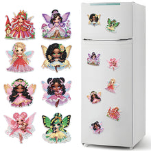 Load image into Gallery viewer, 6Pcs Fairy Diamond Painting Fridge Magnet Diamond Art Magnets Decals for Decor

