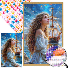 Load image into Gallery viewer, AB Diamond Painting - Full Round - Seaside Girl (40*65CM)
