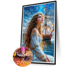 Load image into Gallery viewer, AB Diamond Painting - Full Round - Seaside Girl (40*65CM)
