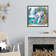 Load image into Gallery viewer, Diamond Painting - Full Round - White Tiger (50*50CM)
