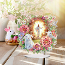 Load image into Gallery viewer, Acrylic Special Shape Easter Jesus Diamond Painting Desktop Decors for Adults
