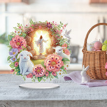 Load image into Gallery viewer, Acrylic Special Shape Easter Jesus Diamond Painting Desktop Decors for Adults
