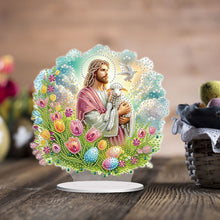 Load image into Gallery viewer, Acrylic Special Shape Jesus Lamb Diamond Painting Desktop Decors for Adults
