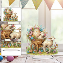 Load image into Gallery viewer, Acrylic Special Shape Easter Lamb Diamond Painting Desktop Decors for Adults
