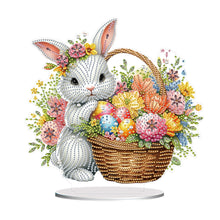 Load image into Gallery viewer, Acrylic Special Shape Easter Bunny Diamond Painting Desktop Decors for Adults
