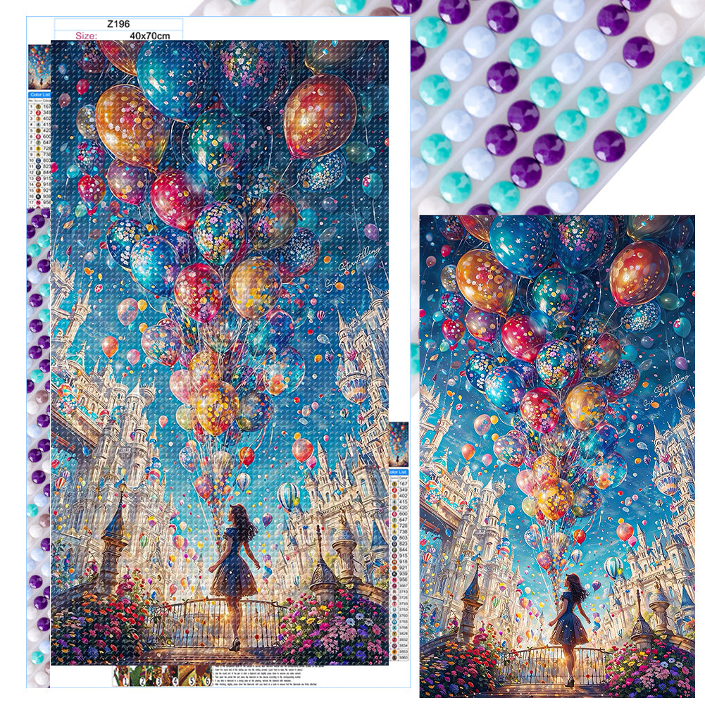 Diamond Painting - Full Round - Balloon girl (40*70CM)