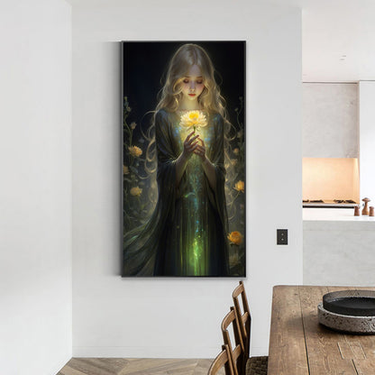 Diamond Painting - Full Round - Glowing girl (40*70CM)