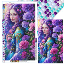 Load image into Gallery viewer, Diamond Painting - Full Round - Purple girl (40*70CM)
