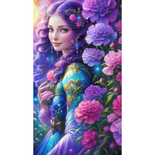 Load image into Gallery viewer, Diamond Painting - Full Round - Purple girl (40*70CM)
