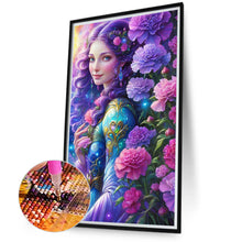 Load image into Gallery viewer, Diamond Painting - Full Round - Purple girl (40*70CM)
