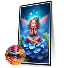 Load image into Gallery viewer, Diamond Painting - Full Round - Little girl in the flower (40*70CM)
